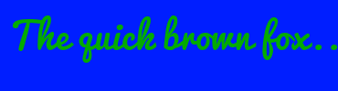 Image with Font Color 03AB00 and Background Color 001EFF